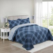 Kit Cobre Leito Queen Bouti Colcha Estampada 3 Peças Teka