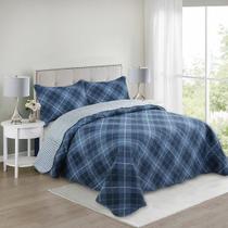 Kit Cobre Leito Queen Bouti Colcha Estampado 3 Peças Teka