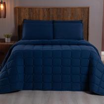 Kit Cobre Leito Queen Malha 100% Algodão 06 Pçs Dupla Face Cama Luxo