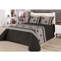 Kit Cobre Leito Queen Patchwork Bordado Aplicado