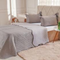 Kit Cobre Leito Queen Ultra Lisse Lisa New 230x250cm Roccia
