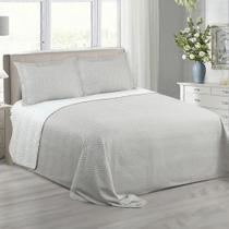 Kit Cobre Leito Queen Vintage - Sultan Estrela Cinza