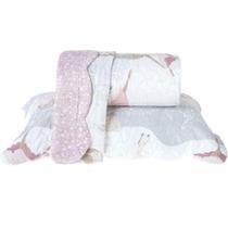 Kit Cobre Leito Rolinho Solteiro + Porta Travesseiro Toque Macio Ballet Kit Cobre Leito Rolinho Solteiro + Porta Travesseiro Toque Macio Ballet