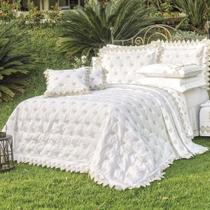Kit Cobre Leito Sensualle Casal King 5 Peças Percal 400 Fios 100% Algodão - Branco Kit Cobre Leito Sensualle Casal King 5 Peças Percal 400 Fios 100% Algodão - Branco