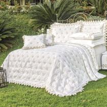 Kit Cobre Leito Sensualle Casal Queen 5 Peças Percal 400 Fios 100% Algodão - Branco Kit Cobre Leito Sensualle Casal Queen 5 Peças Percal 400 Fios 100% Algodão - Branco