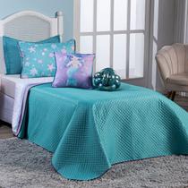 Kit Cobre Leito Sereia Tiffany Dupla Face c/ Almofadas Solteiro 05 Peças