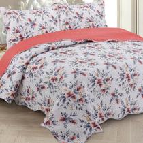 Kit Cobre leito Solteiro + 1 Porta-travesseiro Patchwork helena 6