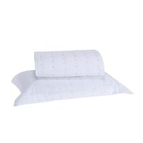 Kit Cobre Leito Solteiro 2 Peças Bordado Urbany Hipercal 400 Fios 100% Poliéster - Branco
