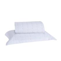 Kit Cobre Leito Solteiro 2 Peças Bordado Urbany Hipercal 400 Fios 100% Poliéster - Branco