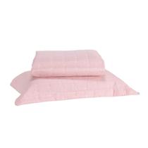 Kit Cobre Leito Solteiro 2 Peças Bordado Urbany Hipercal 400 Fios 100% Poliéster - Rosê