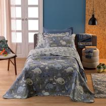 Kit Cobre Leito Solteiro 2 Peças Casual Kids Appel Home Dino
