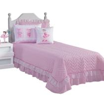 Kit Cobre Leito Solteiro 5 Peças Vida e Cor Infantil Menina - DECORA SHOPPING