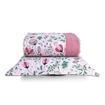 Kit Cobre Leito Solteiro Botanical Micropercal 200 Fios 5 Peças