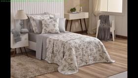 Kit Cobre Leito Solteiro Estampado Top Line 180 Fios 2 Peças - Capri Kit Cobre Leito Solteiro Estampado Top Line 180 Fios 2 Peças - Capri