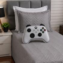 Kit Cobre Leito Solteiro Game Almofada Controle 3 Peças Infantil Juvenil Quarto Geek Kit Cobre Leito Solteiro Game Almofada Controle 3 Peças Infantil Juvenil Quarto Geek