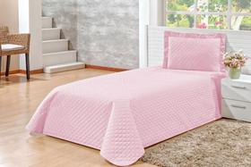 Kit Cobre Leito Solteiro Kaique 02 Peças Liso Ideal Cama Box rose Kit Cobre Leito Solteiro Kaique 02 Peças Liso Ideal Cama Box rose