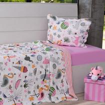 Kit Cobre Leito Solteiro + Porta Travesseiro + Lençol 3Pçs Guloseimas - Bene Casa