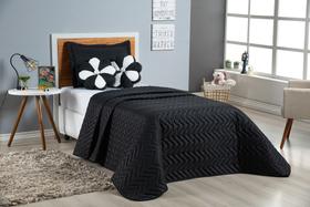 Kit Cobre Leito Solteiro Porta Travesseiro Mais Duas Almofadas Flor Premium Lindas Luxo