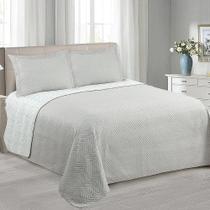 Kit Cobre Leito Solteiro Sonhare - Sultan Estrela Cinza