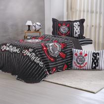 Kit Cobre Leito Solteiro Times de Futebol Bene Casa CORINTHIANS