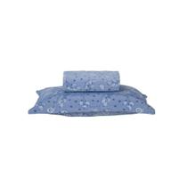Kit Cobre Leito Speed 2 Peças Solteiro 60% Algodão - 40% Poliéster Tecido Jacquard Azul Kit Cobre Leito Speed 2 Peças Solteiro 60% Algodão - 40% Poliéster Tecido Jacquard Azul