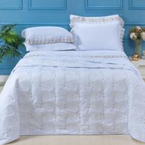 Kit Cobre Leito Super King Mistral/ Luxuoso 100% Algodão Branco