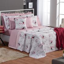 Kit Cobre Leito Top Line Malta Queen 3 Peças Branco Kit Cobre Leito Top Line Malta Queen 3 Peças Branco