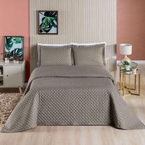 Kit Cobre Leito Vênus KingLiso 3 Peças - Cáqui Camafeu Kit Cobre Leito Vênus KingLiso 3 Peças - Cáqui Camafeu