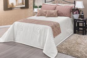 Kit Cobre Leito Viena Queen 10 Peças Seda Jacquard Rose