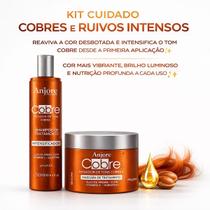Kit Cobre Matizador Shampoo E Máscara 250gr Anjore Intensificador De Cor Cobre E Ruivo