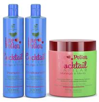 Kit Cocktail Morango E Menta (Sham + Con + Másc) Love Potion Kit Cocktail Morango E Menta (Sham + Con + Másc) Love Potion