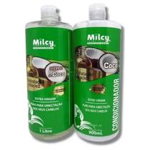Kit COCO Shampoo 1 Litro + Condicionador 900ml Milcy Hidratação e Nutrição Capilar
