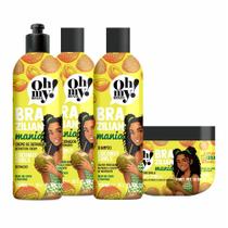 Kit Coconut Curls Oh My Brazilian Mania (4 itens) Pra cabelos cacheados Kit Coconut Curls Oh My Brazilian Mania (4 itens) Pra cabelos cacheados