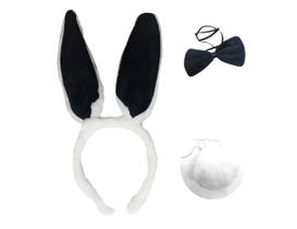 Kit Coelhinha Fantasia Halloween Carnaval Tiara Bunny Gravata Kit Coelhinha Fantasia Halloween Carnaval Tiara Bunny Gravata