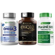 Kit Coenzima Gold + Treonato + Omega 3 Ultra 1360Mg Epa Dha Cert.Pureza Ifos