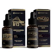 Kit Coenzima Q10 200mg Gotas B12 Metilcobalamina Sublingual 60ml Ecomev