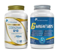 Kit Coenzima Q10 + 6 Magnésios (60 cápsulas) - Flora Nativa Kit Coenzima Q10 + 6 Magnésios (60 cápsulas) - Flora Nativa