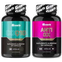 Kit Coenzima Q10 60 Caps + Anti-Ox Antioxidante 120 Caps Growth Kit Coenzima Q10 60 Caps + Anti-Ox Antioxidante 120 Caps Growth