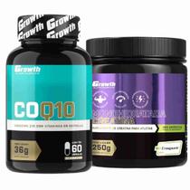 Kit Coenzima Q10 60 Caps + Creatina 250g Creapure Growth - Growth Supplements