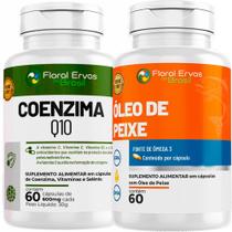 Kit Coenzima Q10 - 60 Caps + Omega 3 EPA + DHA - 60 Caps - Floral Ervas do Brasil