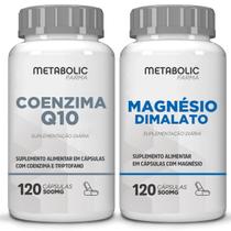 Kit Coenzima Q10 Magnesio Dima la to 500Mg 240 Cápsulas Metabolic Farma Kit Coenzima Q10 Magnesio Dima la to 500Mg 240 Cápsulas Metabolic Farma