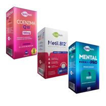 Kit Coenzima Q10 Vitamina B12 Magnésio QualyNutri 3 Itens Kit Coenzima Q10 Vitamina B12 Magnésio QualyNutri 3 Itens