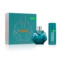 Kit Coffret Benetton United Colors We Are The Tribe Cool Eau de Toilette Perfume Masculino 90ml + Deo 150ml