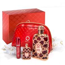 Kit Coffret Perfume Royal Amber Rouge 80ml + Travel Size 7,5ml + Nécessaire + Atomizador Unissex - Orientica