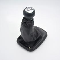 Kit Coifa de Cambio Manopla Astra Hatch Sedan 1999 a 2012 Preta com Bola Prata