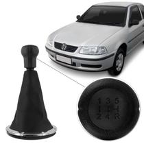 Kit Coifa de Cambio Manopla Gol G3 1999 a 2005 Preto com Base Cromada em