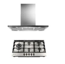 Kit Coifa de Ilha Electrolux 90cm Inox (CE9IF) + Cooktop 5 Bocas Electrolux à Gás Experience (KE9DX)