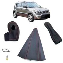 Kit Coifa E Capas Couro Câmbio Automático E Freio De Mão Kia Soul Ex 2013 2014 Kit Coifa E Capas Couro Câmbio Automático E Freio De Mão Kia Soul Ex 2013 2014