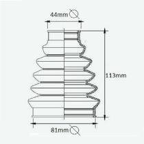 Kit coifa lado roda dim 36x89 berlingo 02.../ jumper 99.../ picasso 01.../ xantia 93/0/ xsara 98.../ c4/c5/206/306 99/03/ 307/406/407 05.../ expert 99