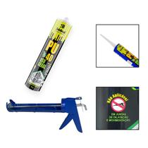 Kit Cola Adesiva Selante PU40 Uso Geral Branco c/ Aplicador Kit Cola Adesiva Selante PU40 Uso Geral Branco c/ Aplicador